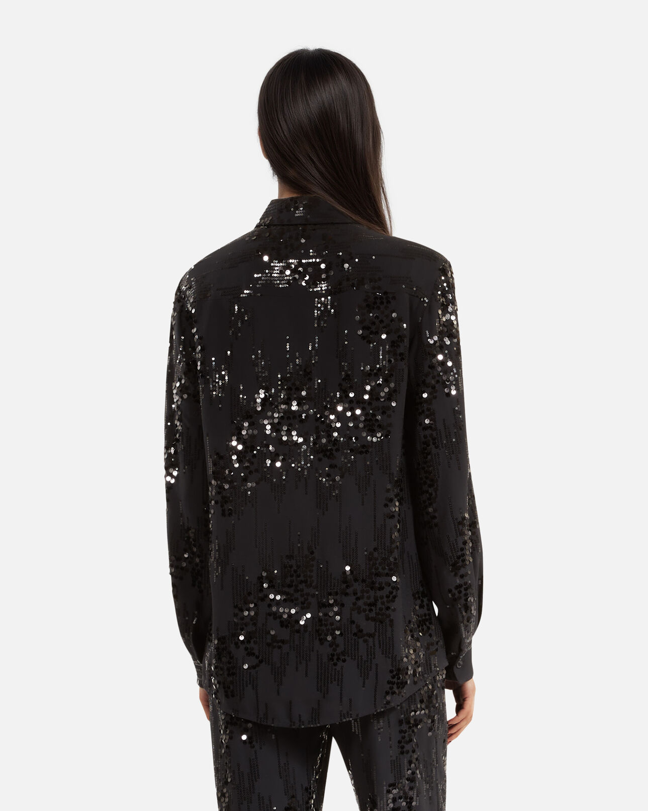 The Kooples WOMEN BLACK black sequined shirt