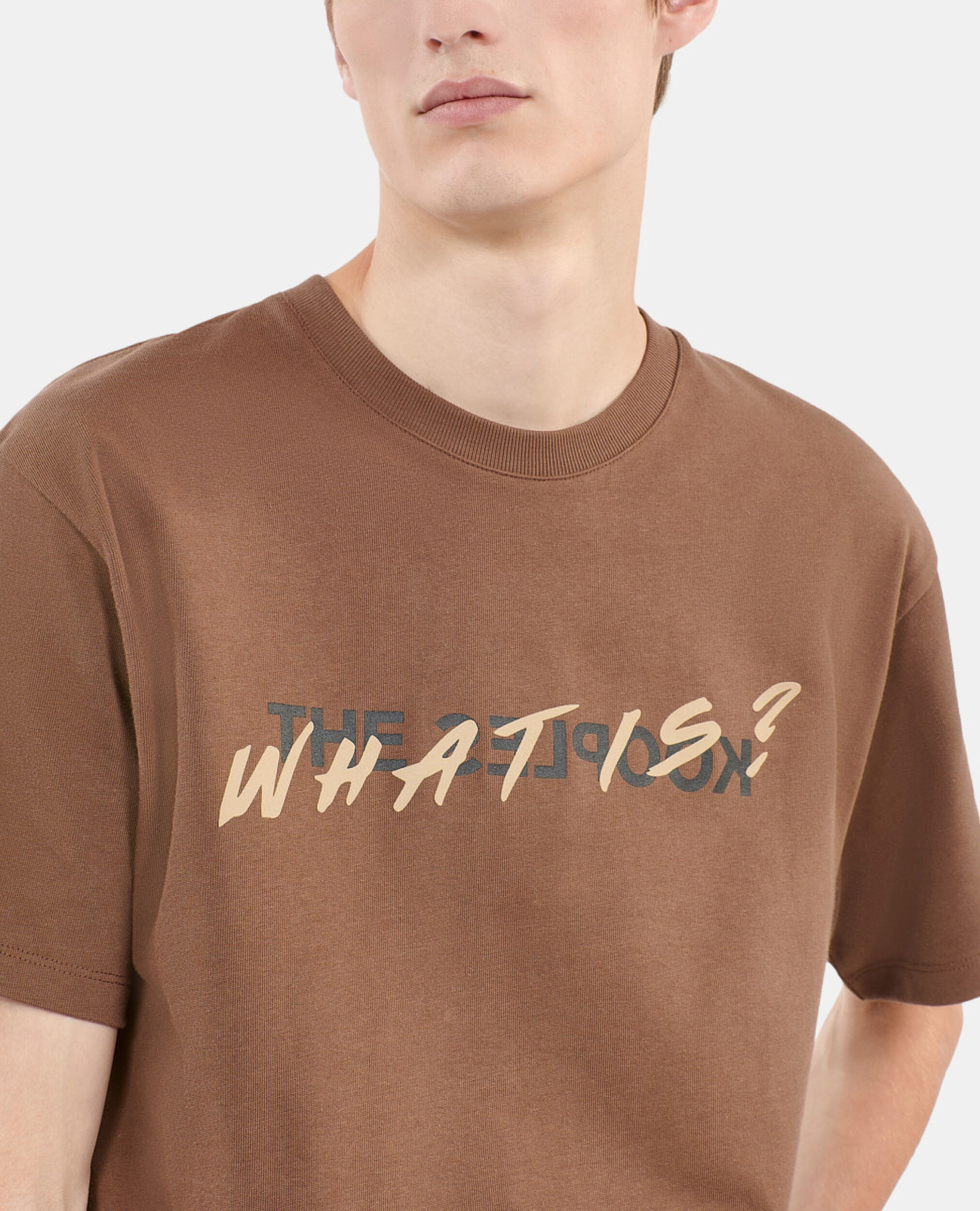 Brown What is t-shirt, BROWN, hi-res image number null