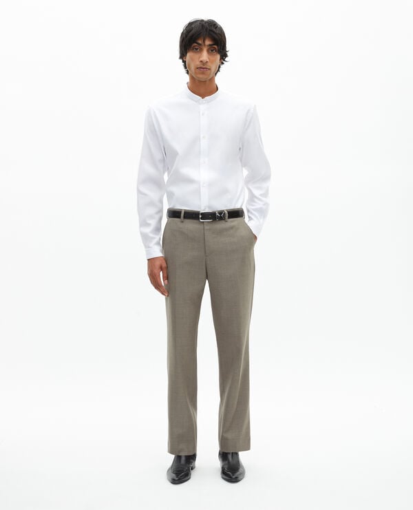 The Kooples HOMME WHITE chemise formelle col officier blanche