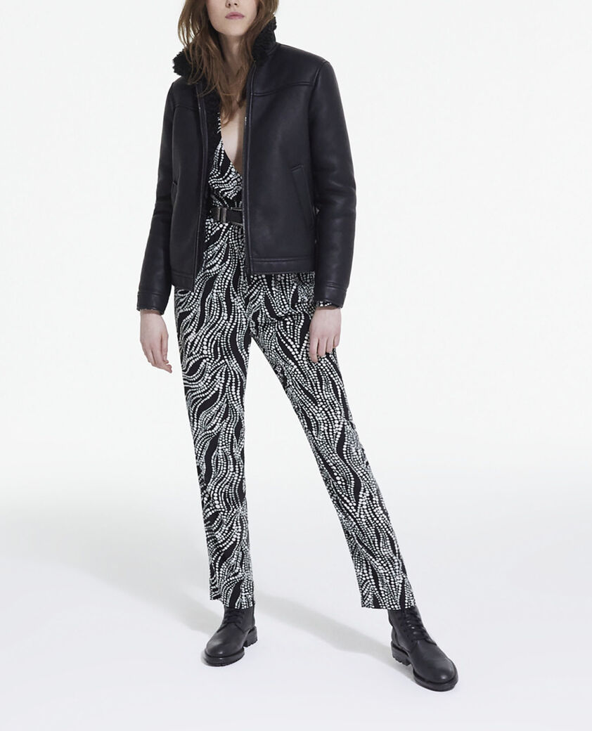 The Kooples WOMEN BLACK black faux fur coat