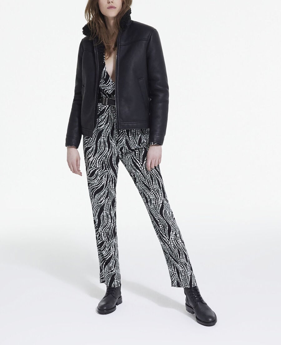 The Kooples WOMEN BLACK black faux fur coat