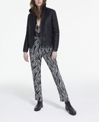 The Kooples WOMEN BLACK black faux fur coat