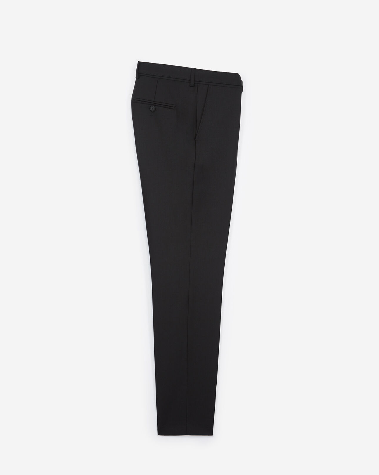The Kooples MEN BLACK black wool fitted suit trousers