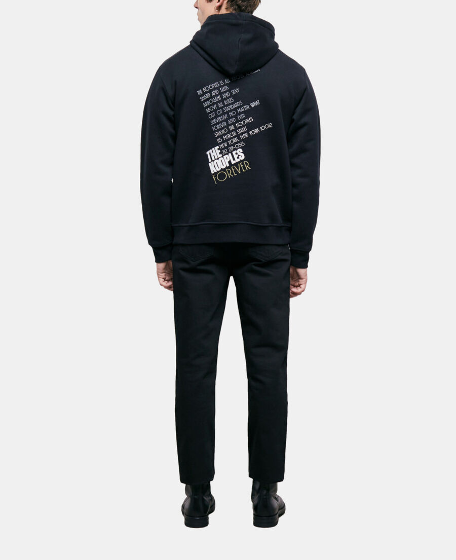 kapuzensweatshirt mit tiger-siebdruck