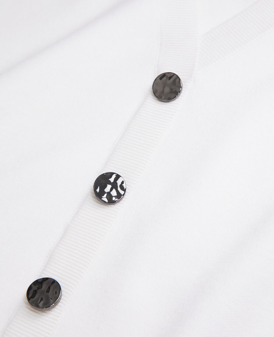 The Kooples DAMEN ECRU pullover mit knopfleiste am rücken