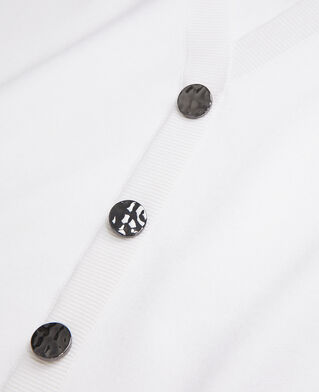 The Kooples DAMEN ECRU pullover mit knopfleiste am rücken