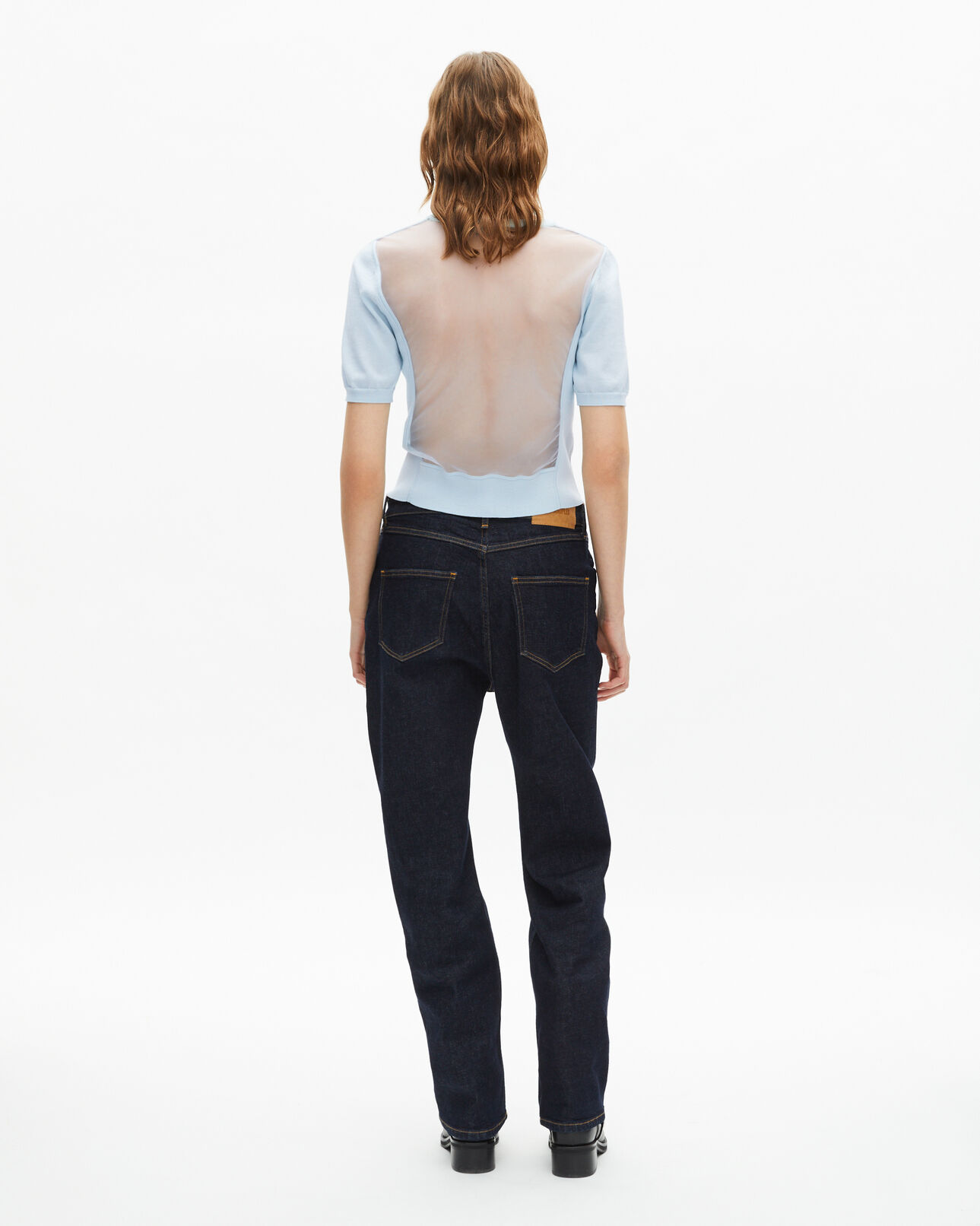 The Kooples FEMME BABY BLUE pull manches courtes bleu clair