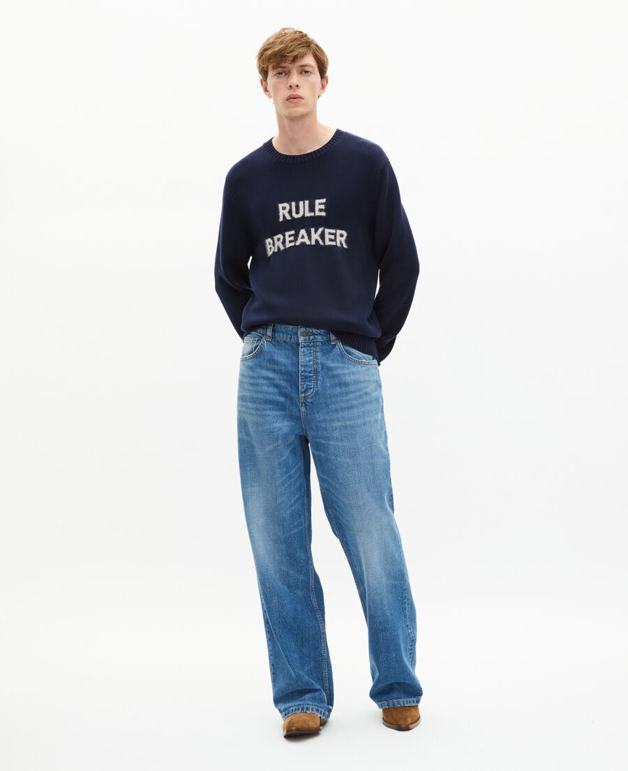 The Kooples HOMME BLUE pull 'rule breaker' marine