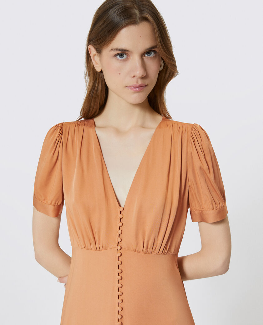 The Kooples FEMME CAMEL robe courte orange clair