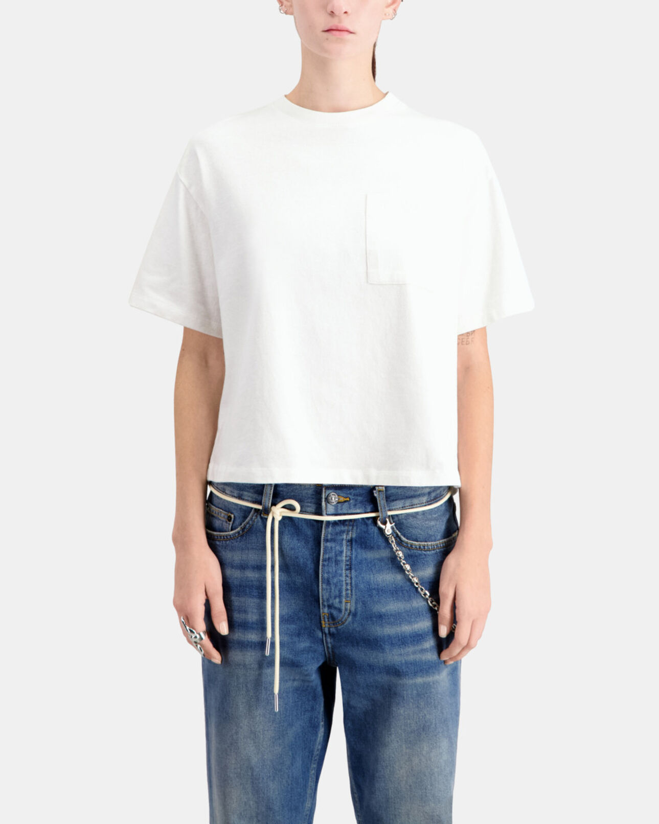 The Kooples WOMEN WHITE white t-shirt with logo
