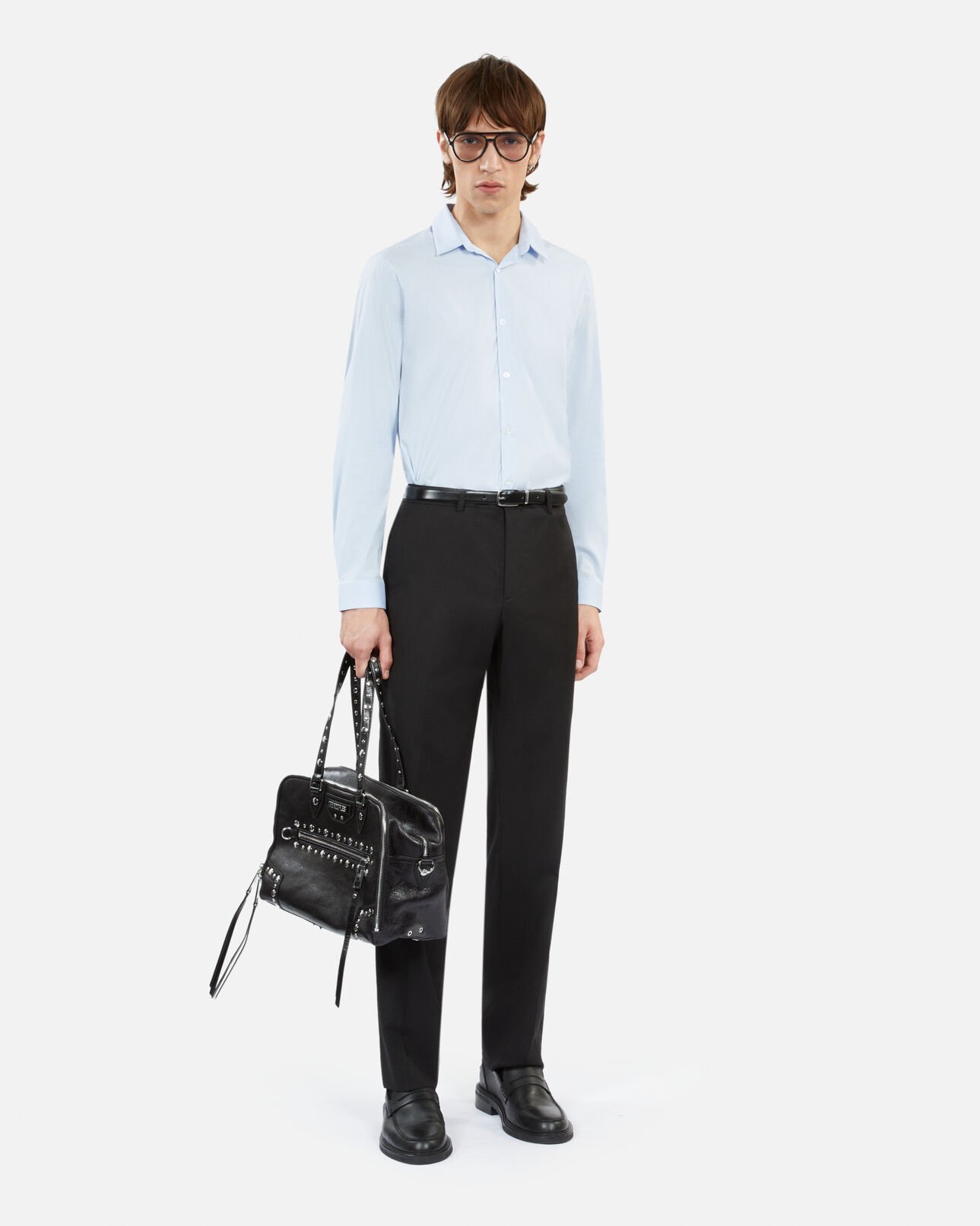 The Kooples MEN BLUE SKY sky blue poplin formal shirt