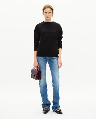 The Kooples WOMEN BORDEAUX emily small bag in burgundy cracked leather