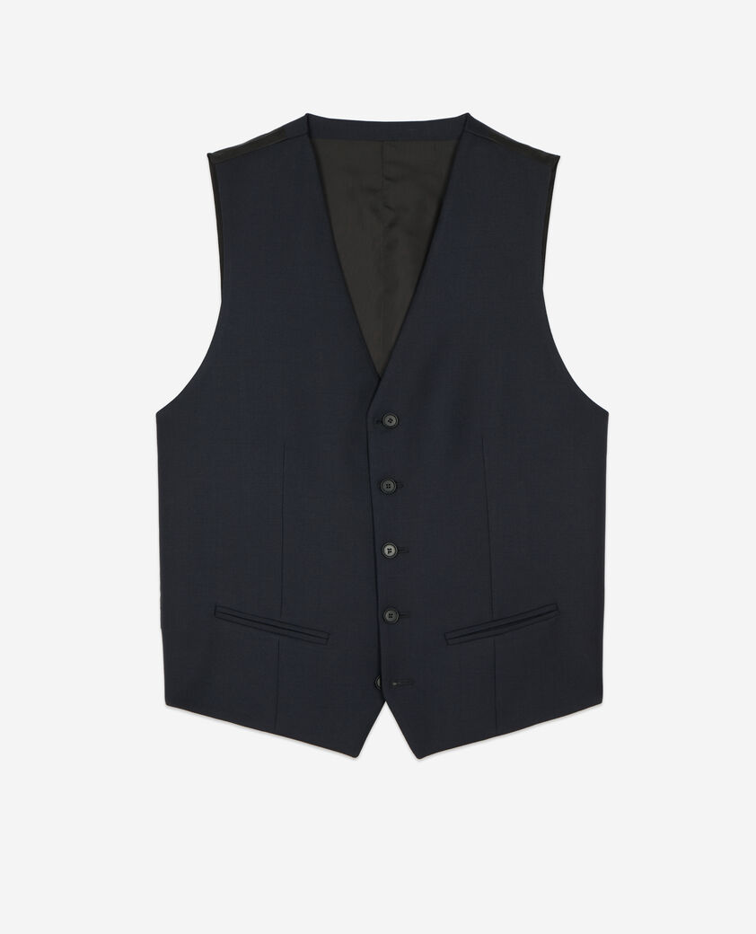 The Kooples HOMME DARK NAVY gilet de costume en laine marine