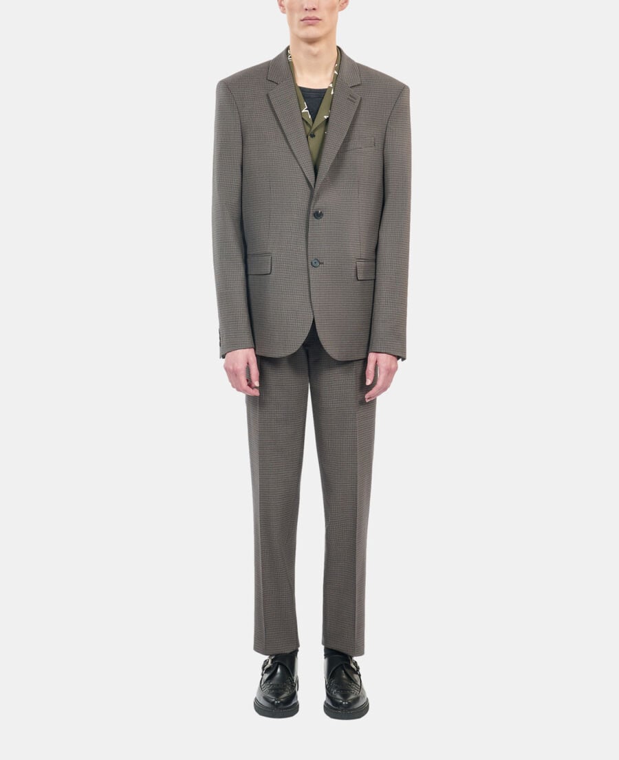 The Kooples H BROWN brown wool suit jacket