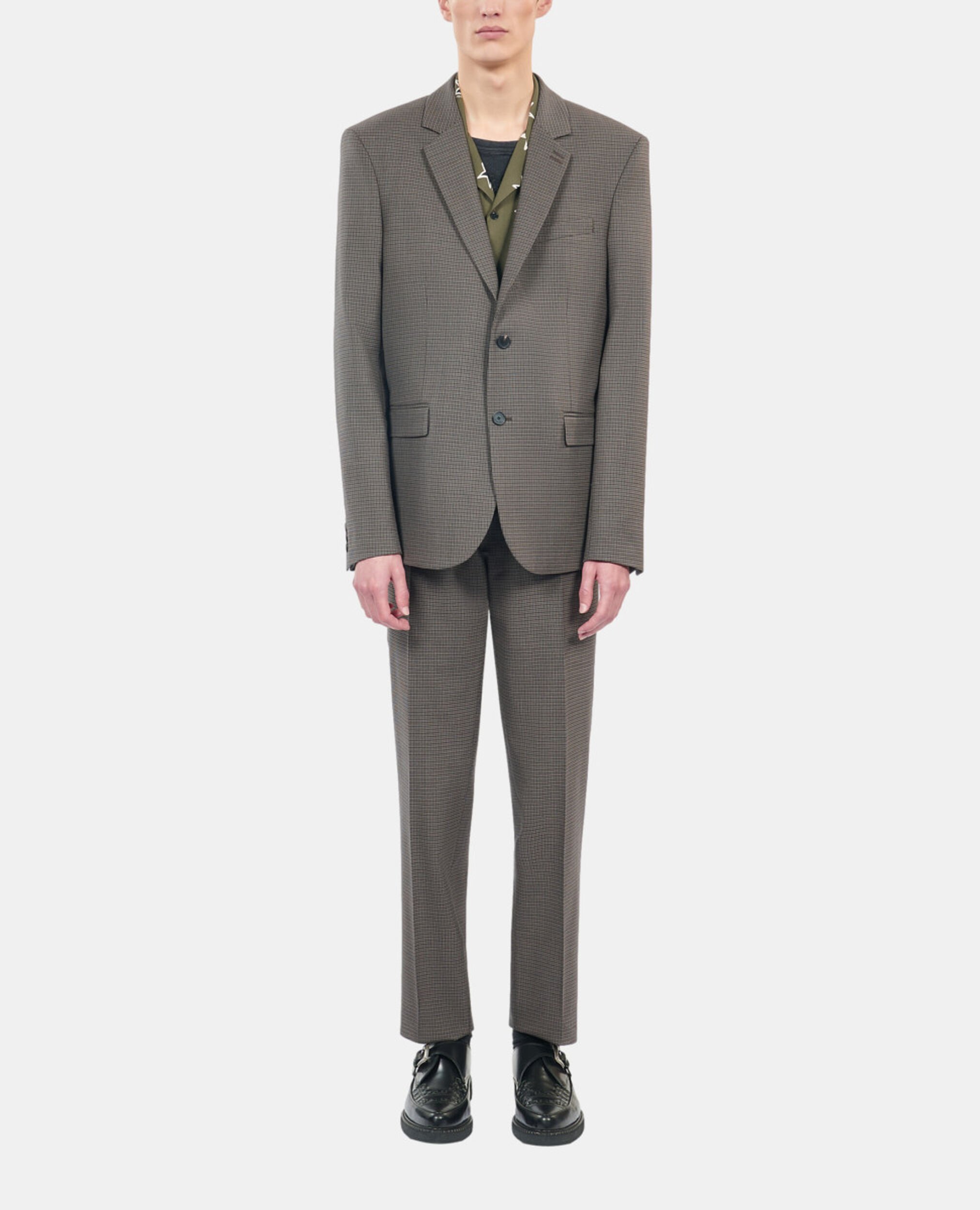 Brown wool suit jacket, BROWN, hi-res image number null