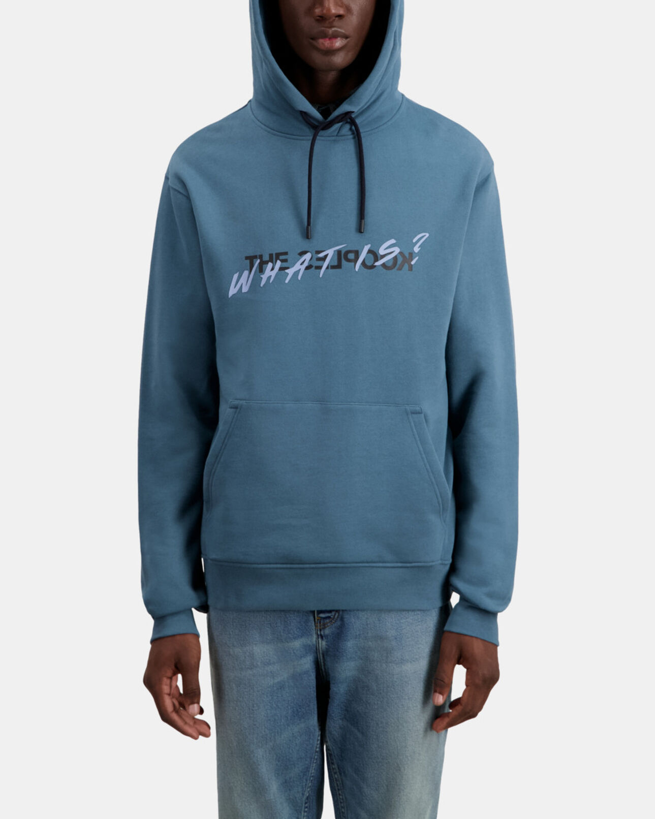 The Kooples MEN BLUE PETROL deep blue what is hoodie