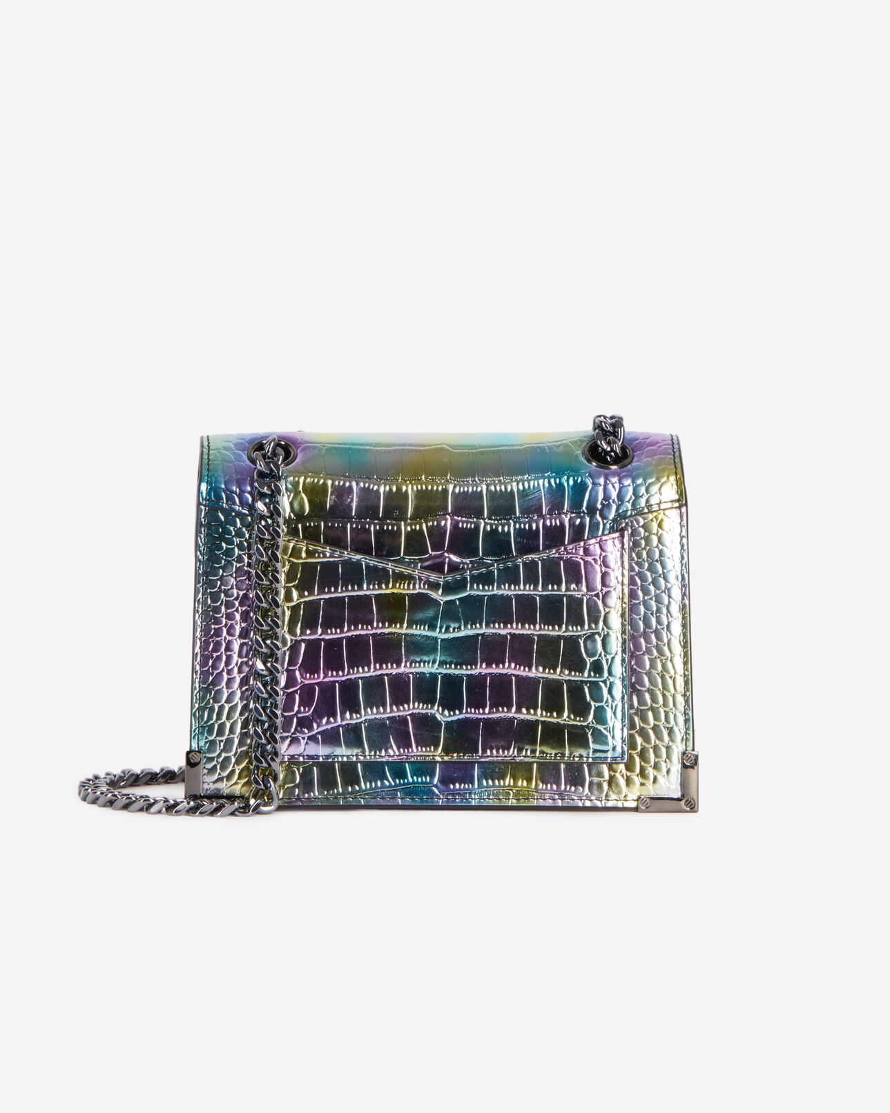 The Kooples FEMME MULTICOLORE/BLACK sac emily chaîne en cuir irisé multicouleur