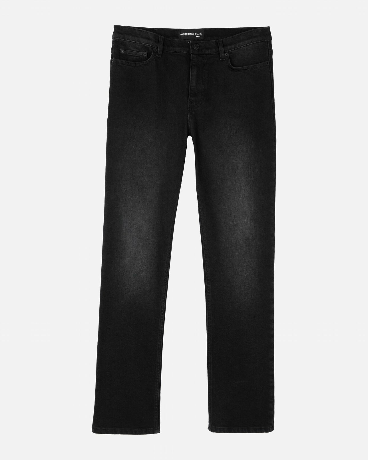 The Kooples MEN BLACK WASHED black slim jeans