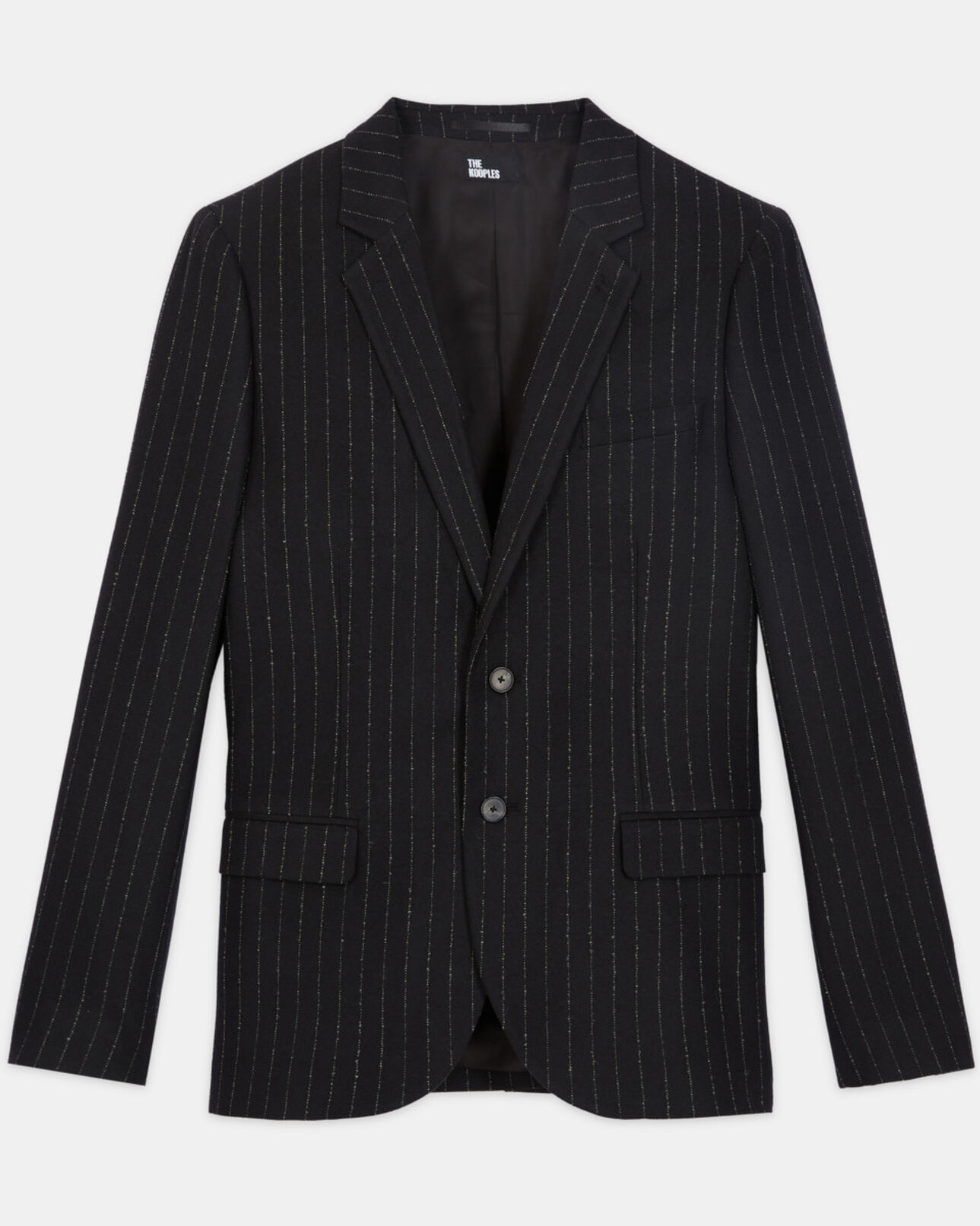 The Kooples MEN BLACK WHITE striped suit jacket
