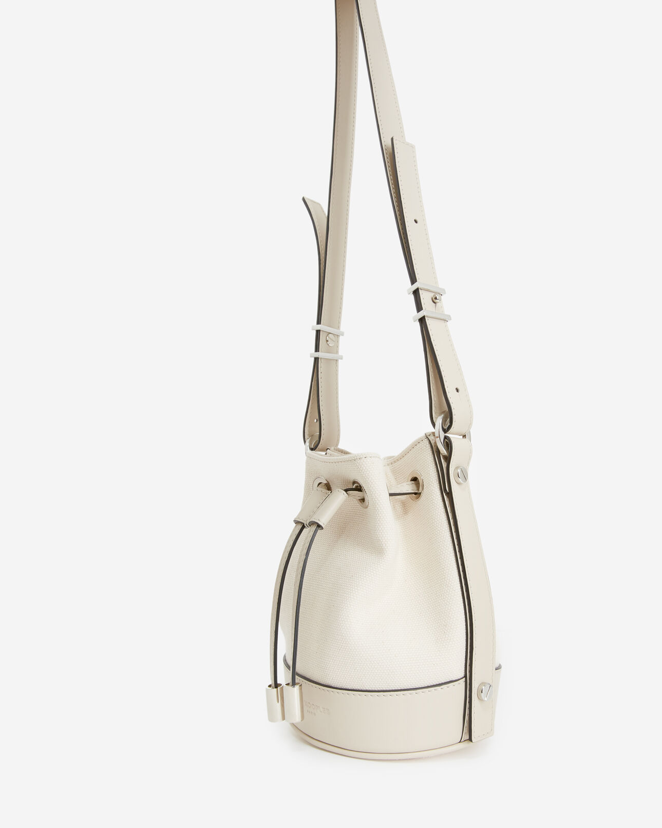 The Kooples WOMEN BEIGE small tina bag in ecru canvas