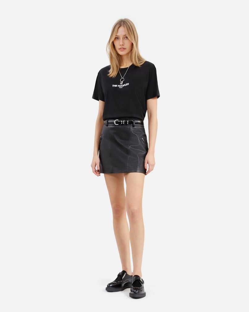 The Kooples WOMEN BLACK black logo t-shirt