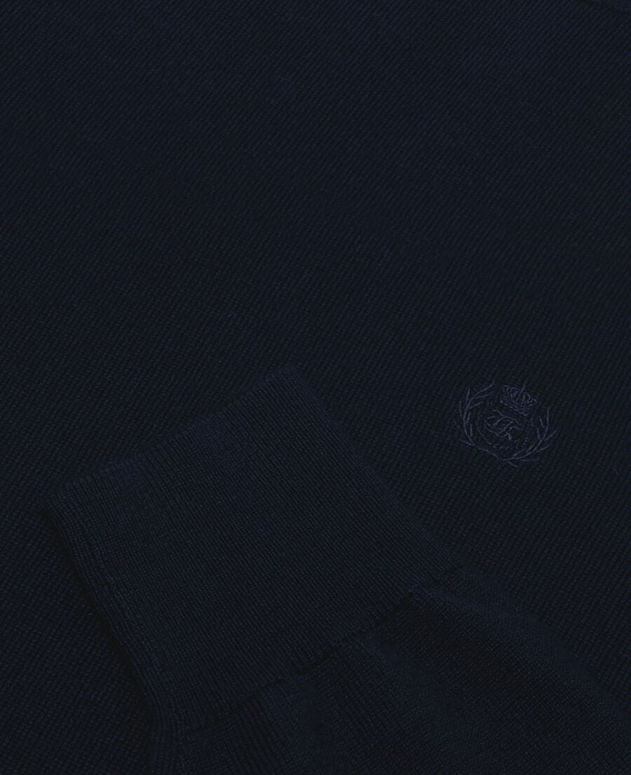 The Kooples MEN NAVY navy merino wool turtleneck sweater