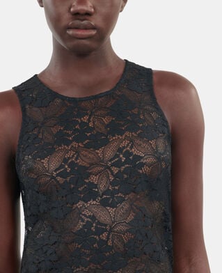 The Kooples DAMEN BLACK schwarzes spitzenoberteil