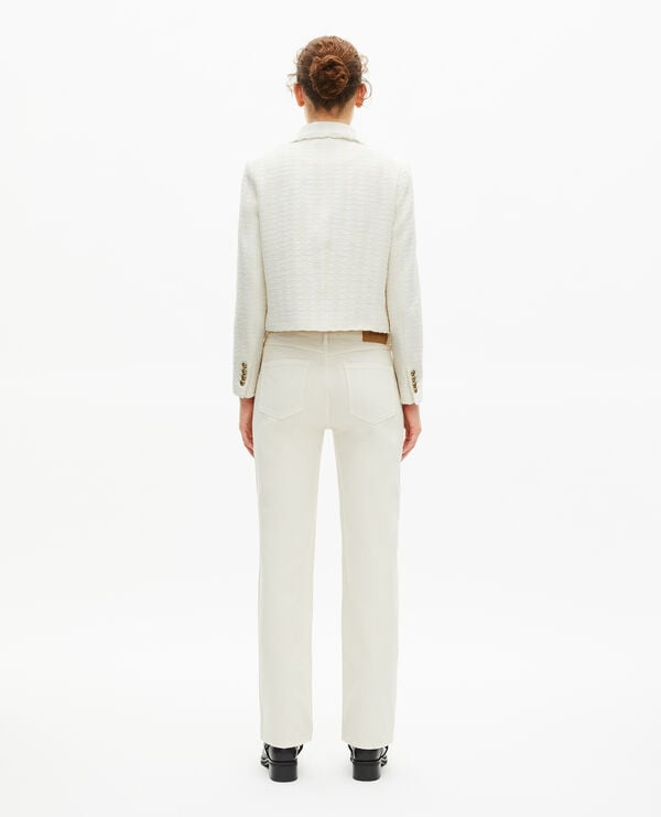 The Kooples FEMME ECRU veste en tweed écrue