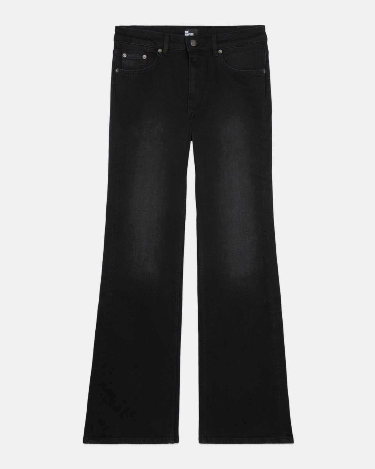 The Kooples FEMME BLACK WASHED jean flare noir