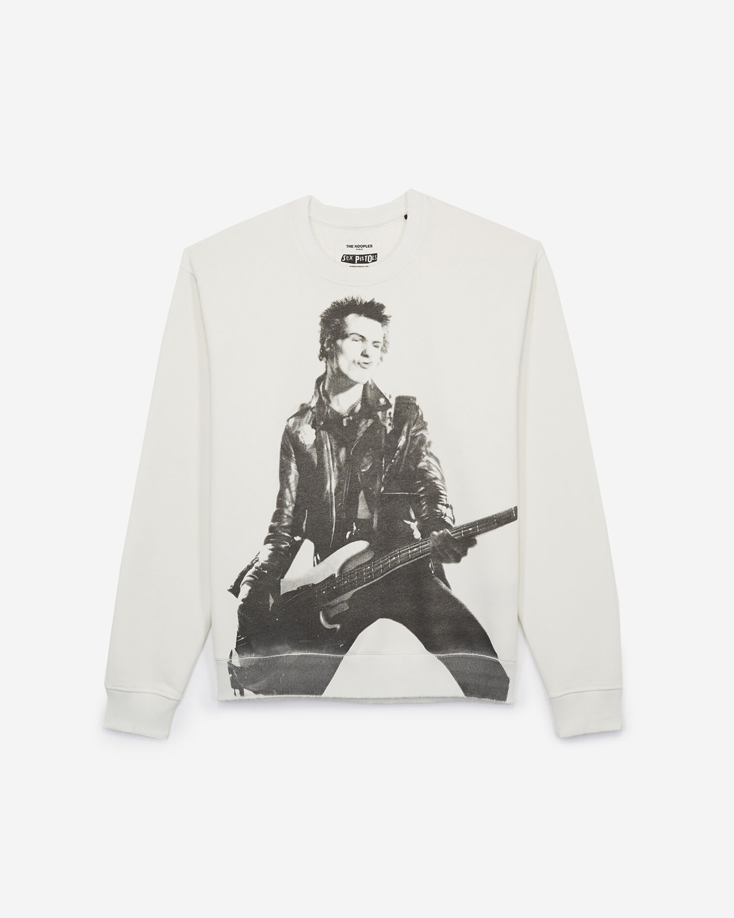Sweat blanc en coton à sérigraphie SEX PISTOLS, ECRU, hi-res image number null