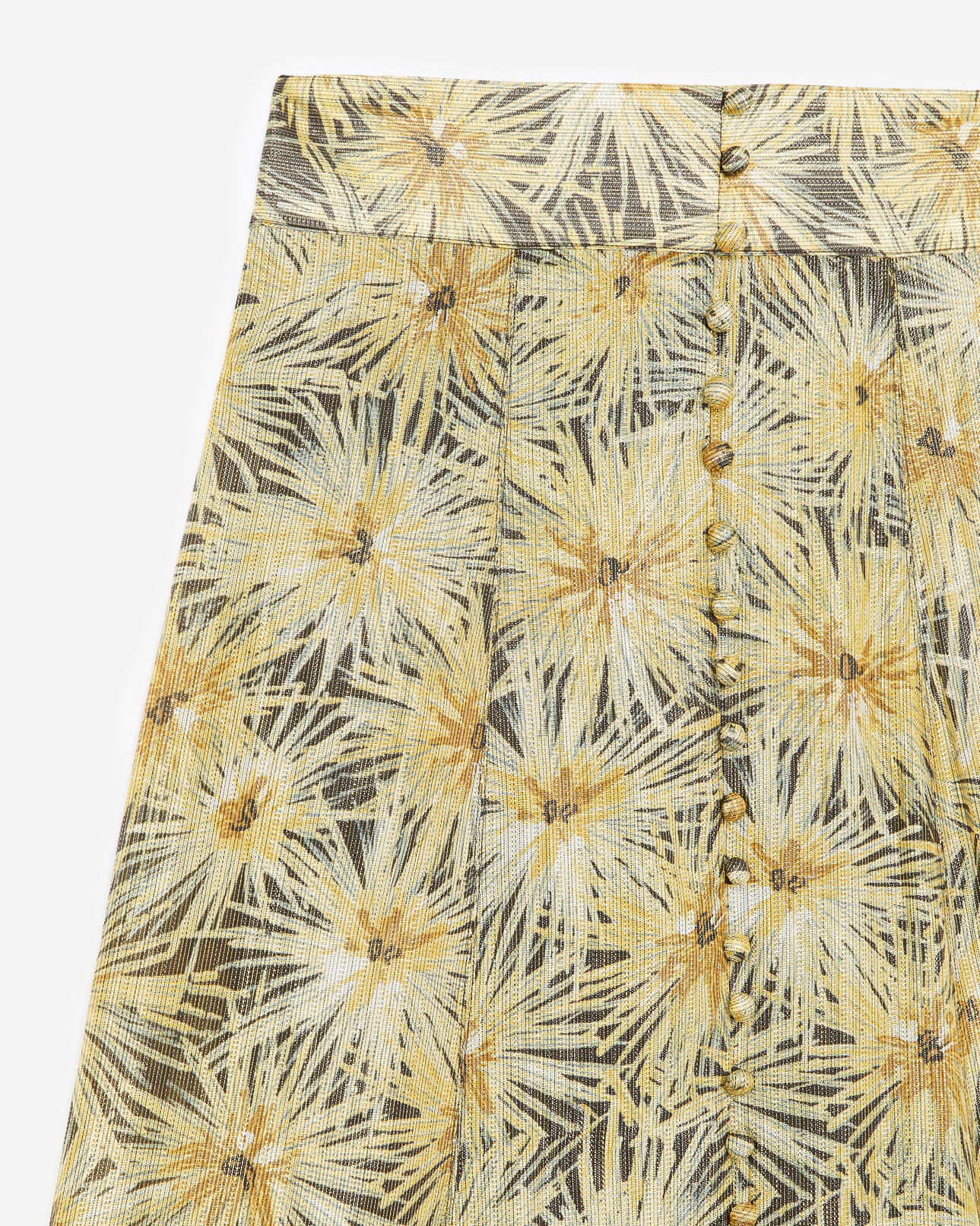 The Kooples MUJER BLACK / GOLD falda larga fluida motivo dorado