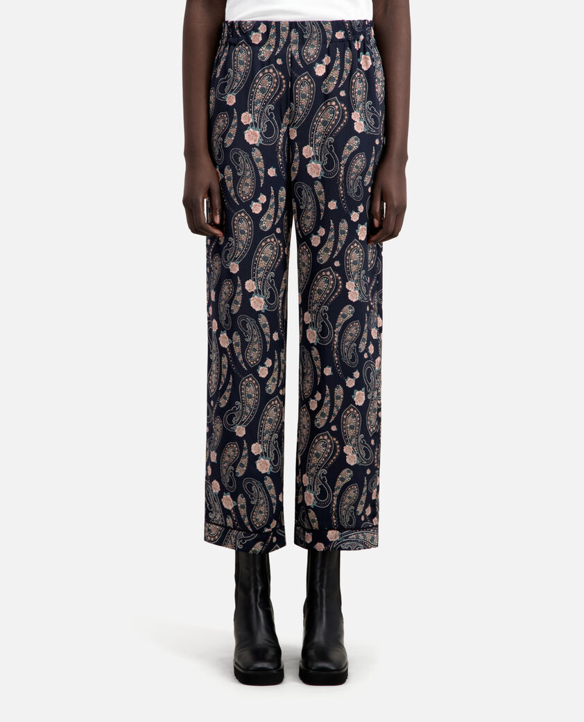 The Kooples FEMME BLACK / PINK pantalon imprimé