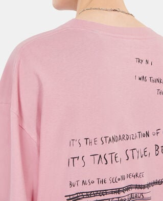 The Kooples H SWEET PINK light pink what is handwritten serigraphy t-shirt