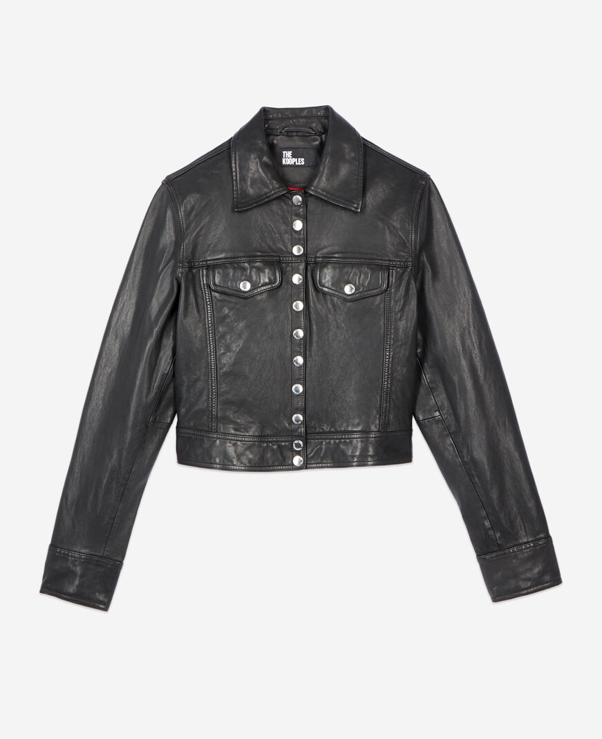 The Kooples MUJER BLACK chaqueta piel negra
