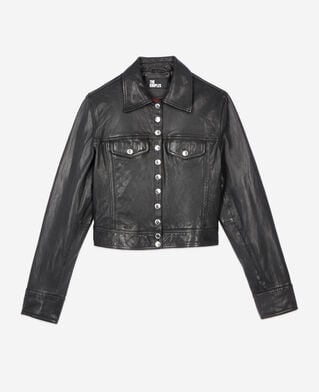 The Kooples MUJER BLACK chaqueta piel negra