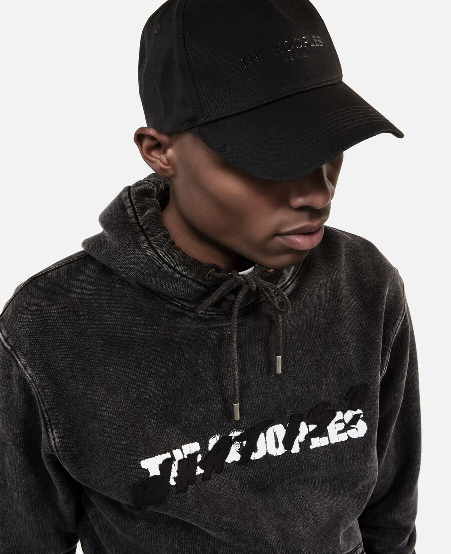 The Kooples H BLACK logo black cap