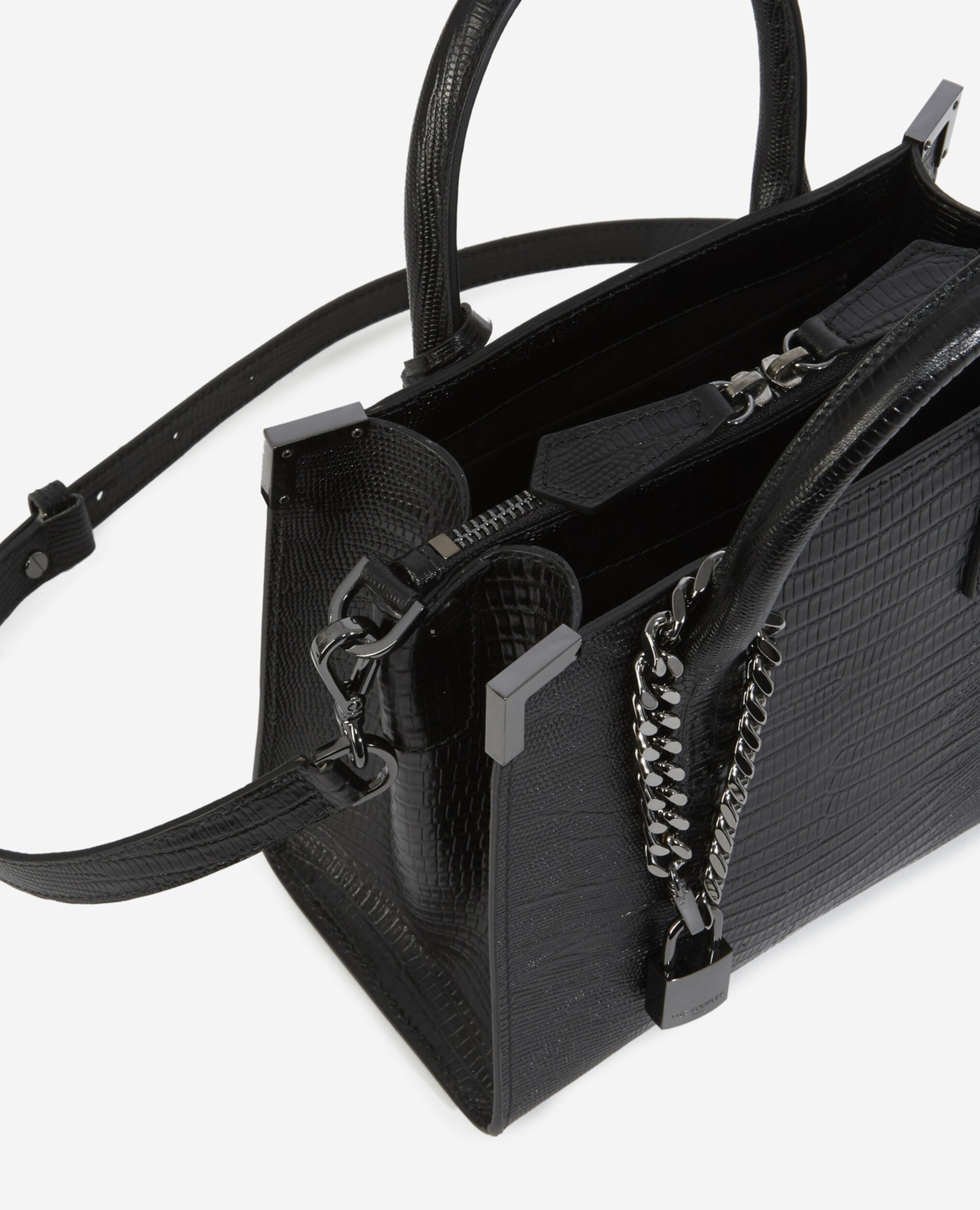 Medium Ming bag in black leather, BLACK, hi-res image number null