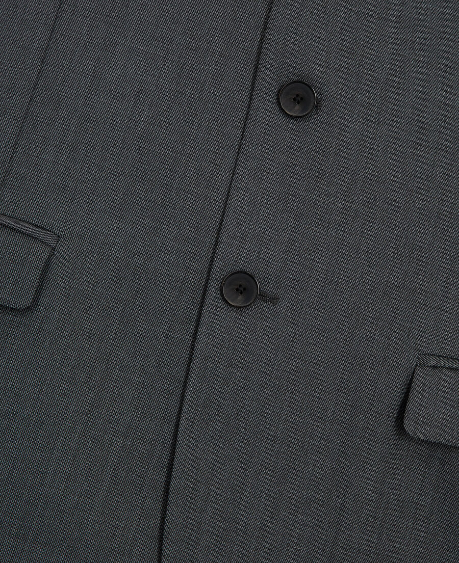 chaqueta traje lana gris