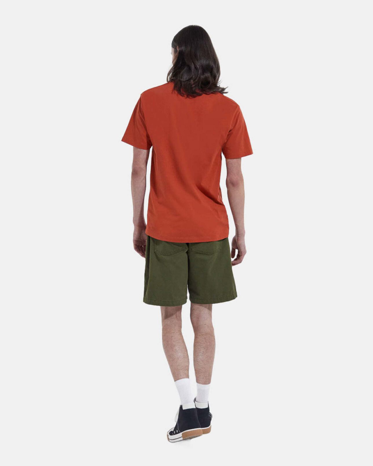 The Kooples HOMME KAKI short kaki coton long quatre poches