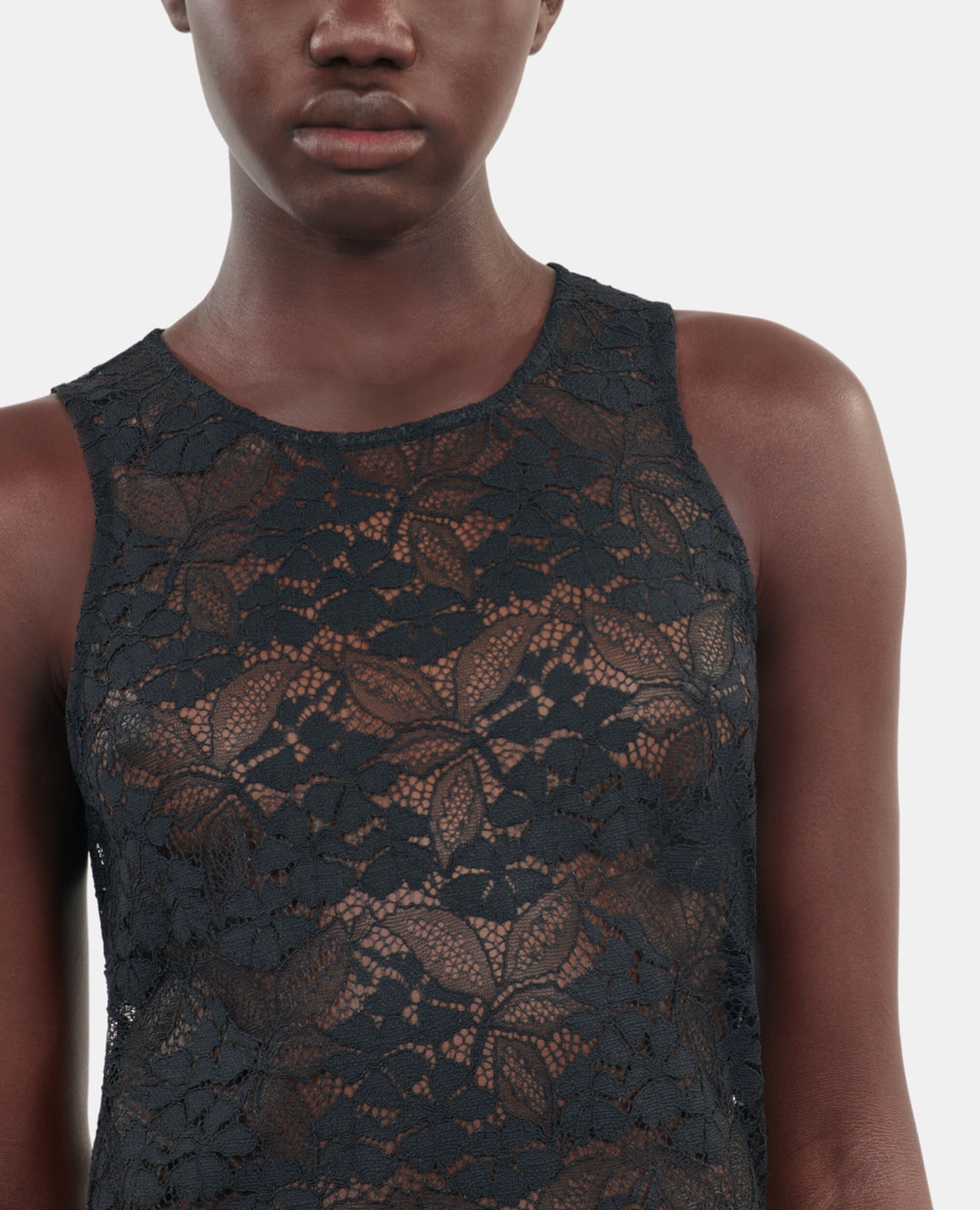 Black lace top, BLACK, hi-res image number null