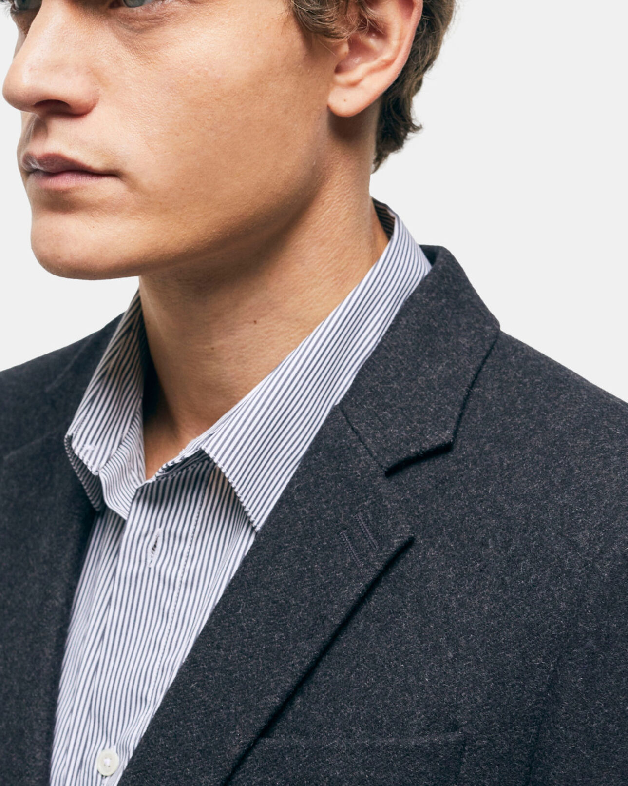 The Kooples HOMME DARK GREY veste de costume en laine grise