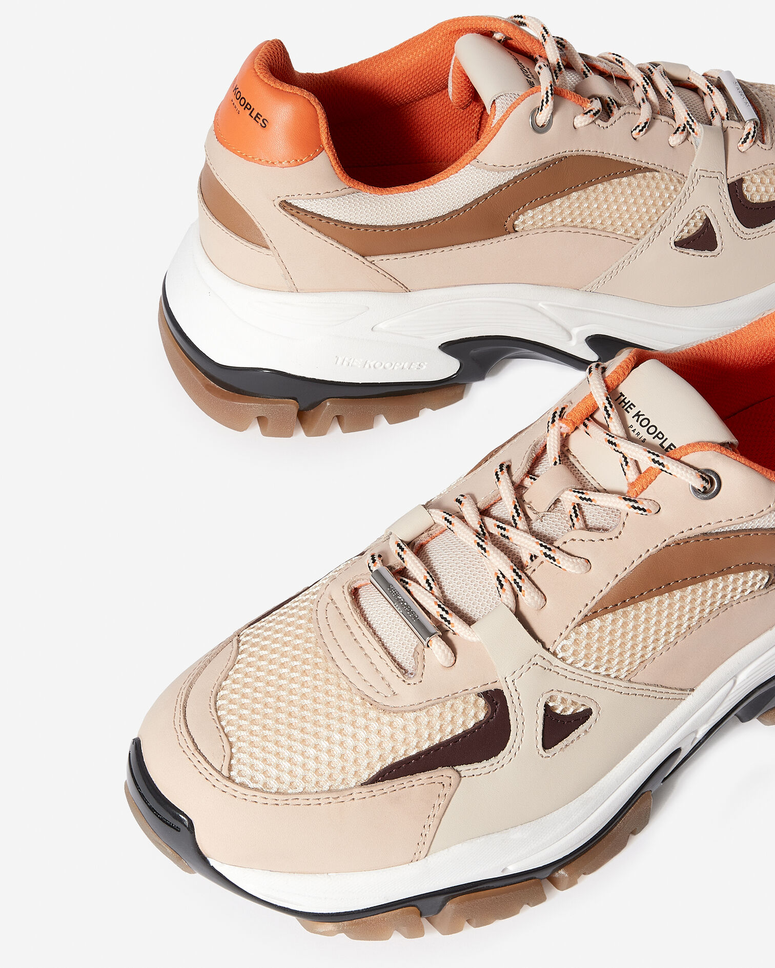 Tomorrow beige and orange sneakers, BEIGE, hi-res image number null