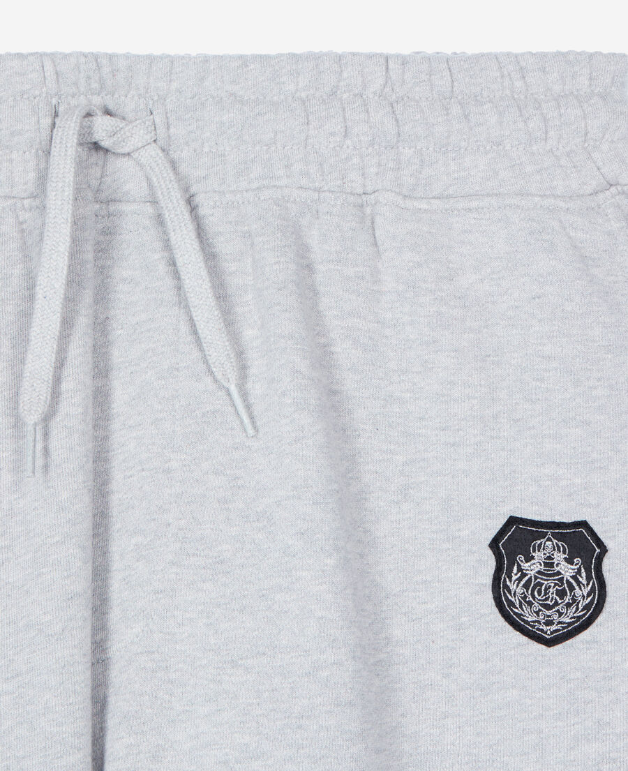 The Kooples HOMME GREY MELANGE bas de jogging avec blason gris
