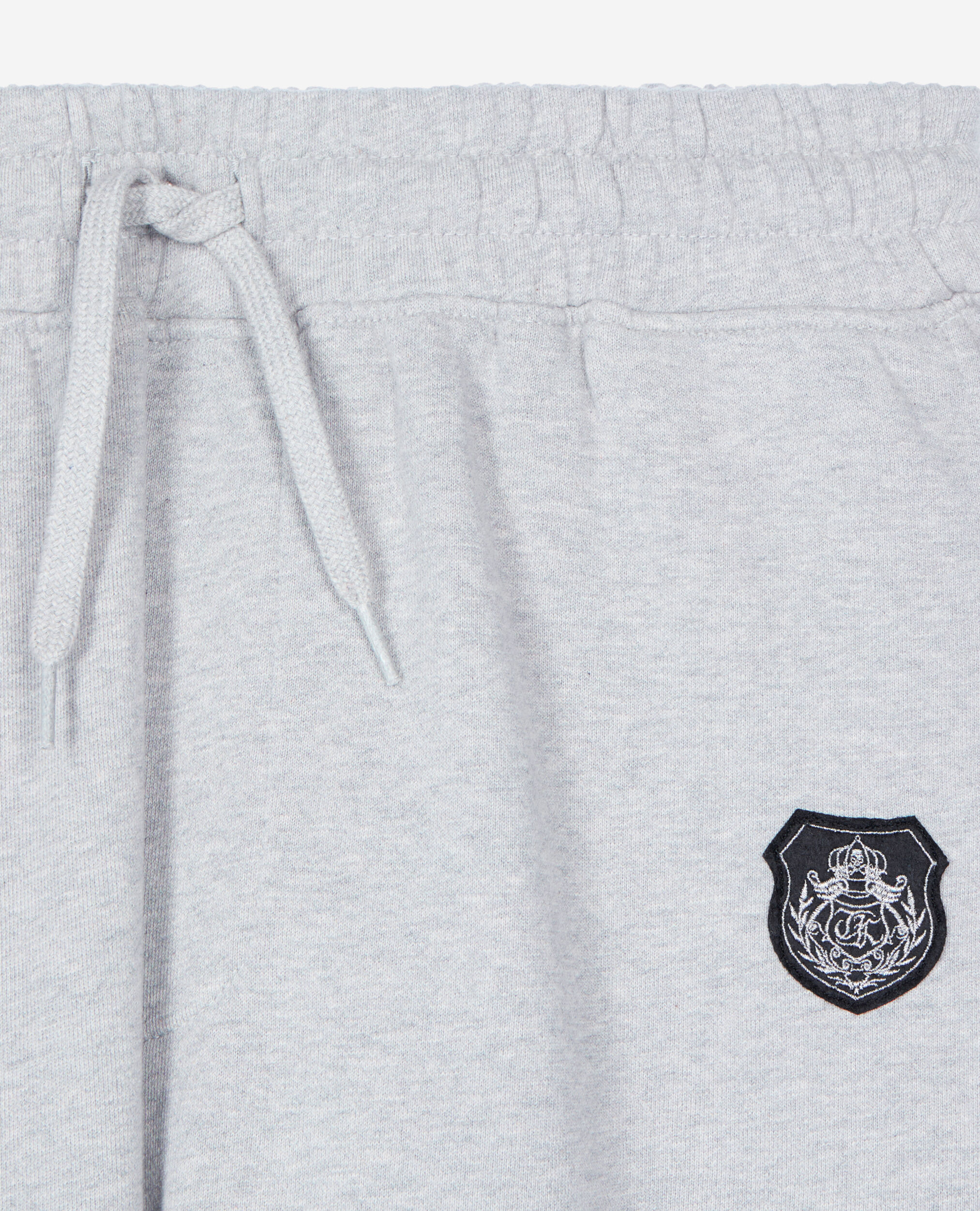 Bas de jogging avec blason gris, GREY MELANGE, hi-res image number null