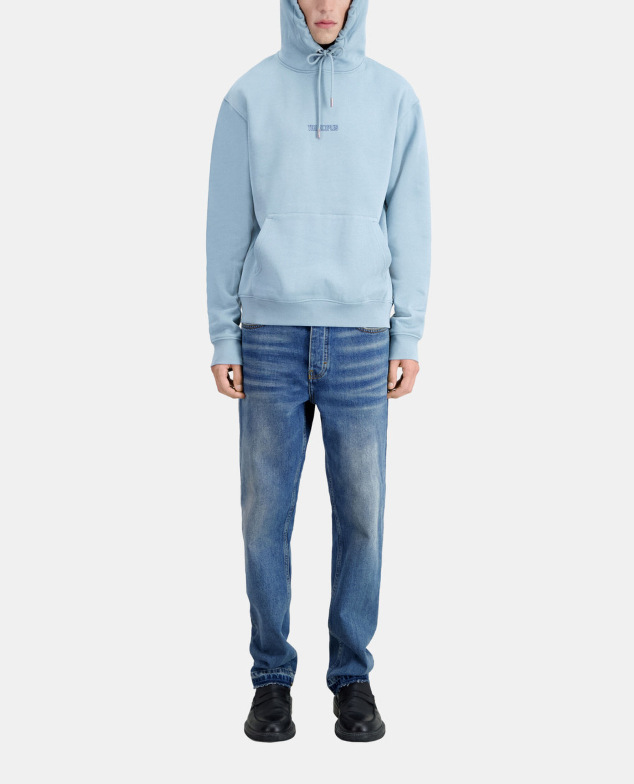 Men's Blue hoodie with logo, BLUE GREY, hi-res image number null