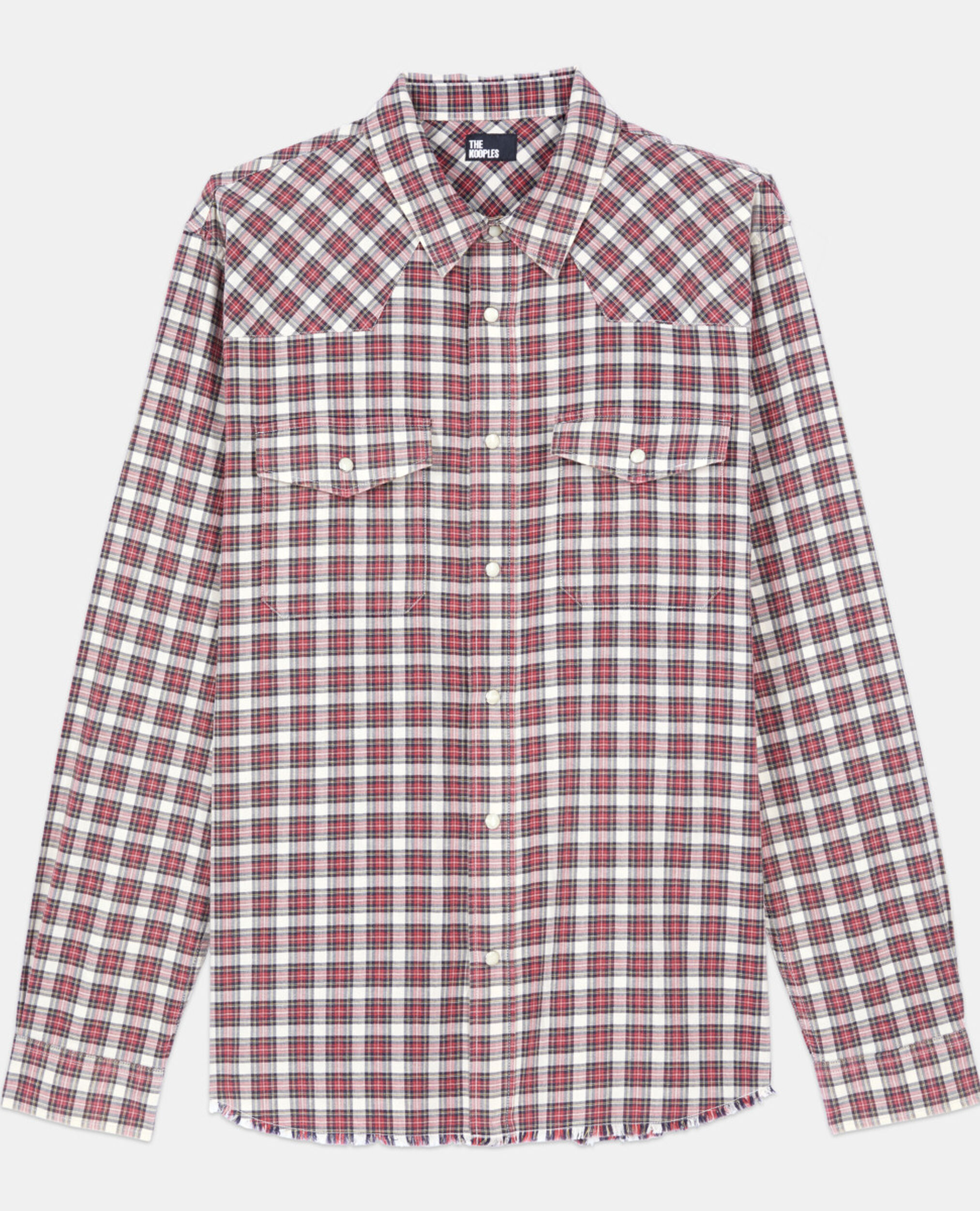 Chemise à carreaux, BLACK ECRU RED, hi-res image number null