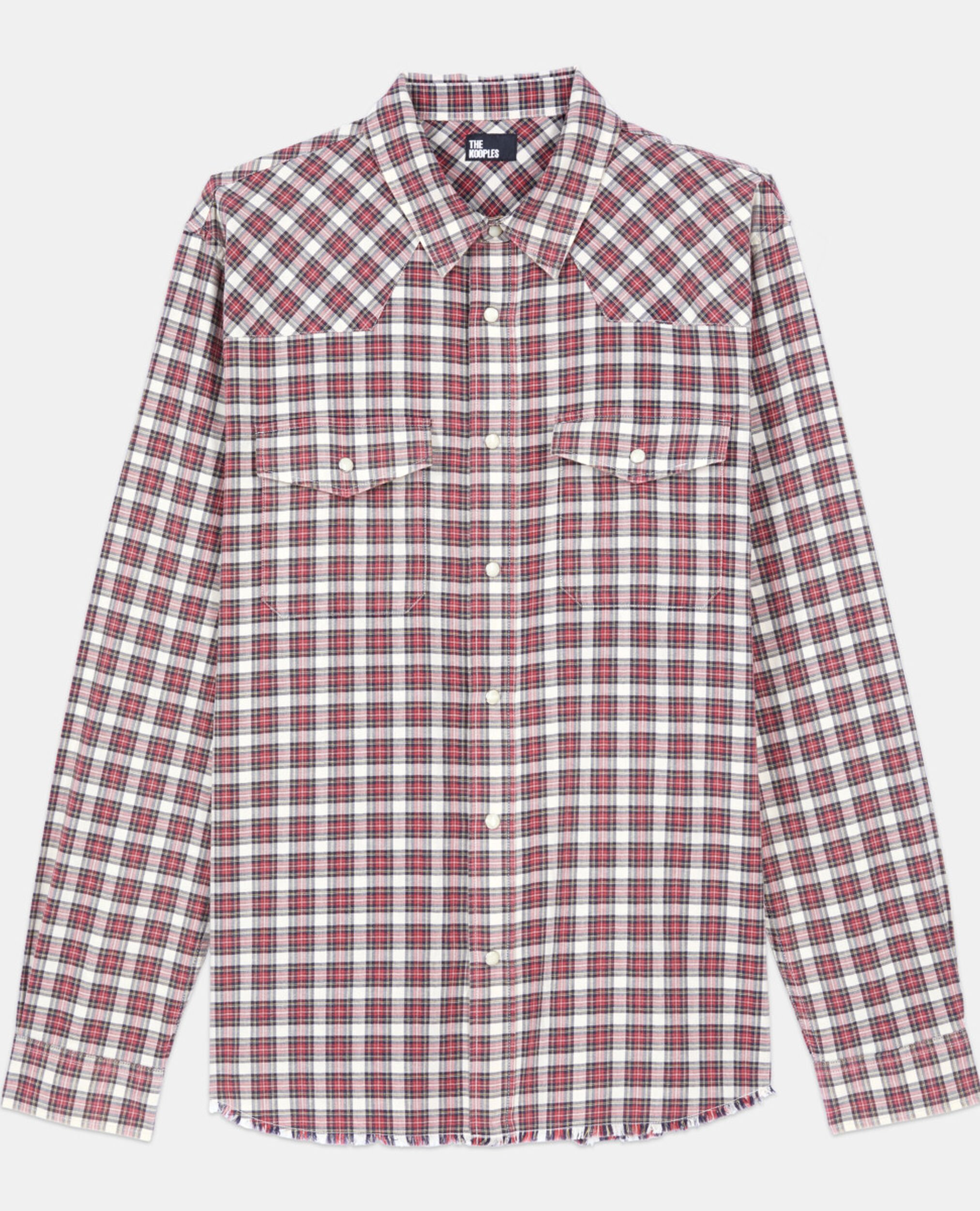 Chemise à carreaux, BLACK ECRU RED, hi-res image number null