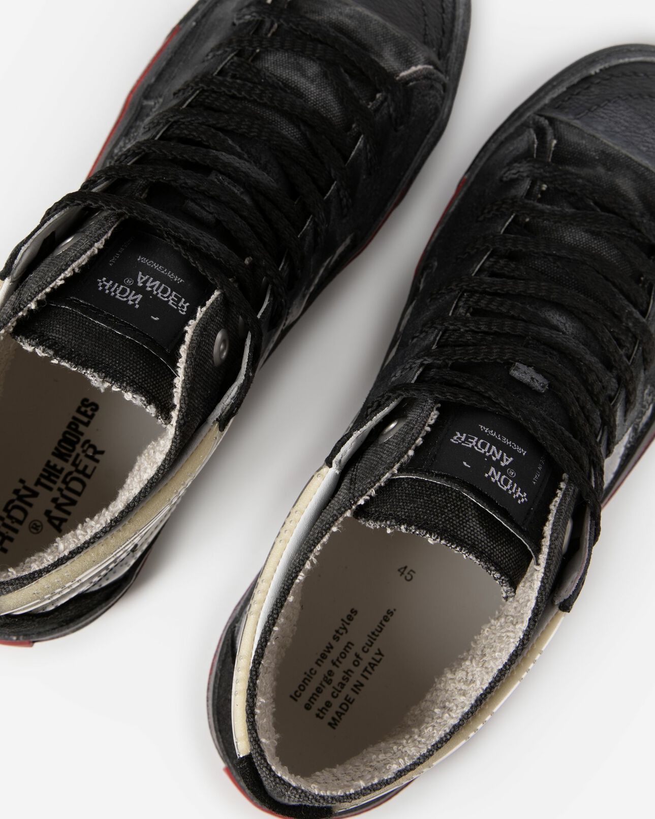 The Kooples HOMME BLACK sneakers montantes the kooples x hidn-ander noires