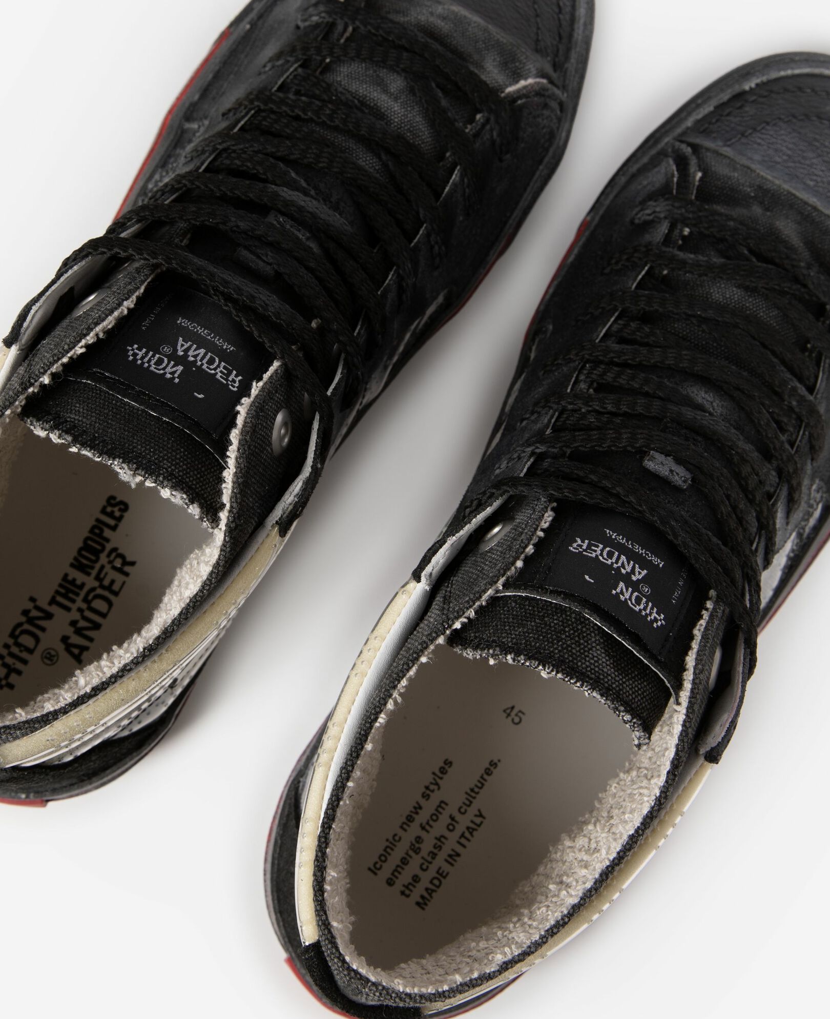 The Kooples HOMBRE BLACK zapatillas altas negras the kooples x hidn-ander