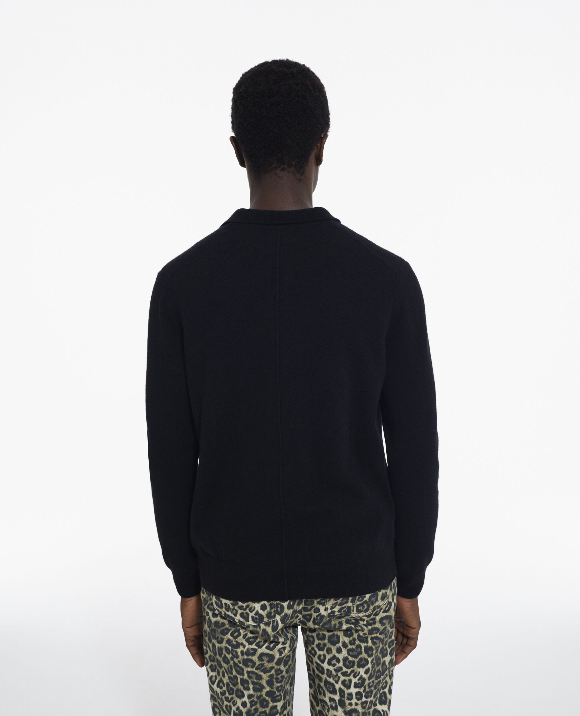 Black cashmere sweater, BLACK, hi-res image number null
